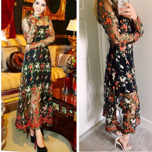 vone lace midi dress